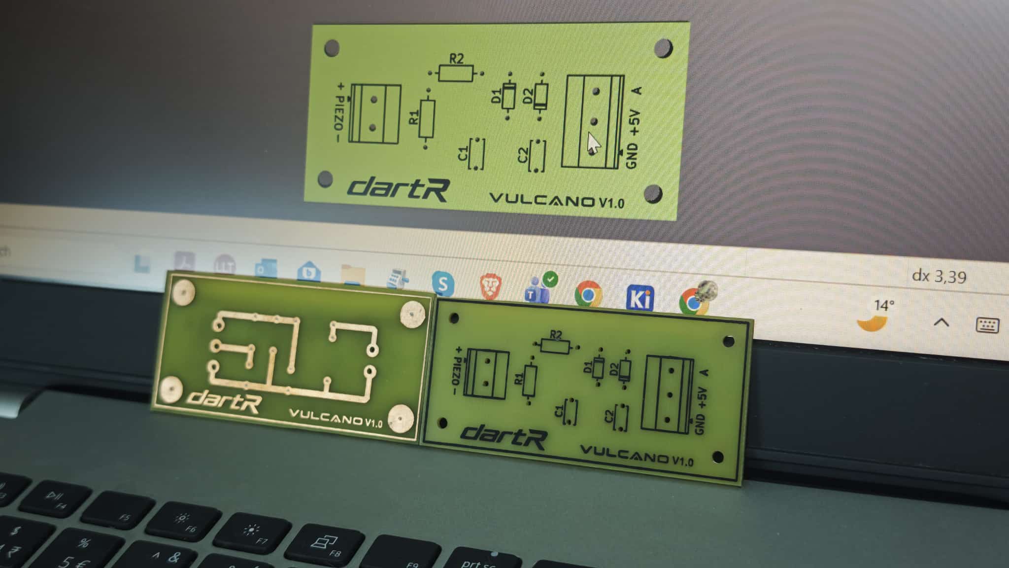 Piezo PCB silkscreen